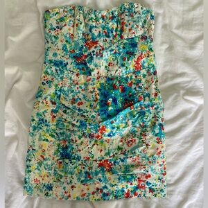 Nanette Lepore Multicolor Strapless Mini Dress
